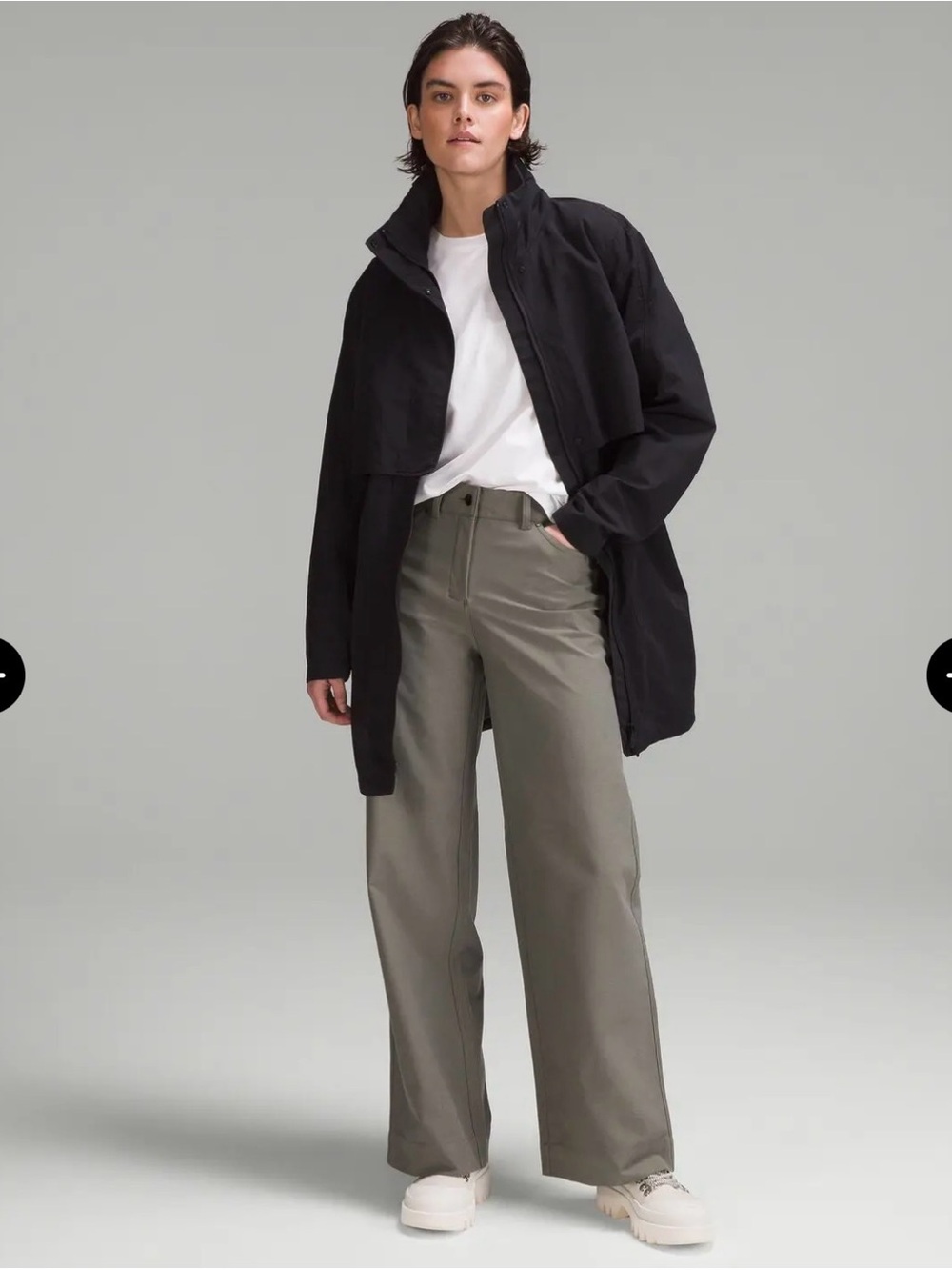 Lululemon City Sleek 5 Pocket Wide-Leg High-Rise Pant Utilitech Gray Sage 29